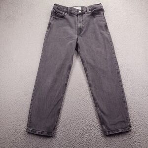 ABERCROMBIE Jeans Size 30/10 Short The MOM High Rise Faded Black Denim